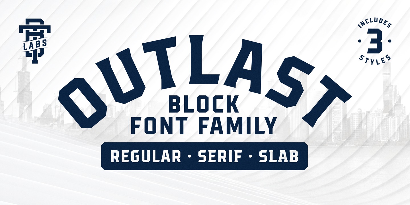 Ejemplo de fuente Outlast Serif
